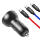 Karikues makine Baseus Three Primary Colors TZCCBX-0G, 2x USB-A 4.8A 24W, me kabllo 3 në 1, i zi