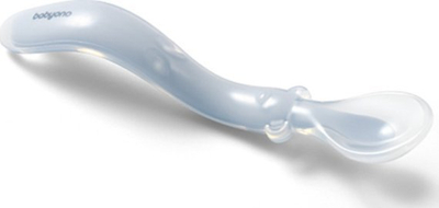 Силиконска лажица за бебиња BabyOno Flexible, 6m+, сина