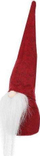 Figurë dekorative Xmas A Standing Red Gnome, vajzë, e kuqe
