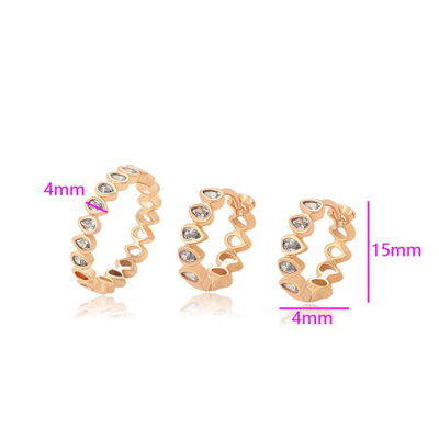 Set unazë/vathë Xuping, të praruar në ar 18K, #9