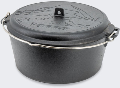 Tenxhere gize Petromax Dutch Oven Essential, 5.5L, për kamping, e zezë