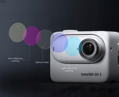 Filtër polarizues CPL K&amp;F Concept Nano X për Insta360 GO 3, xham optik, i zi