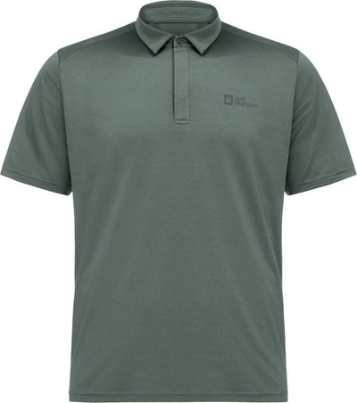 Bluzë polo për burra Jack Wolfskin Delfami, poliester, L, jeshile