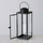 Fanar dekorativ Ferro, metal edhe xham, 33 cm, i zi