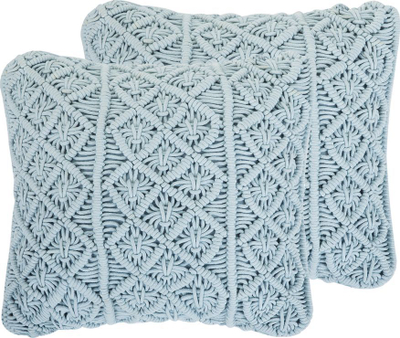 Set jastëkësh dekorativë Beliani GOREME, 45x45 cm, boucle, blu