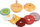 Lodër druri edukative Kruzzel 22673 Wooden Burger, set hamburgeri, shumëngjyrëshe