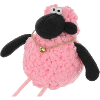 Figurë për zbukurim qengj Saska Gift Seated Lamb, pranverë Pashkë, 10cm 25cm, rozë