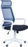 Karrige zyre ergonomike Office, shpinë rrjetë, lartësi e rregullueshme, blu me të zezë