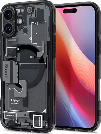 Kapak telefoni Spigen Ultra Hybrid MagSafe Zero One, për iPhone 16, transparent
