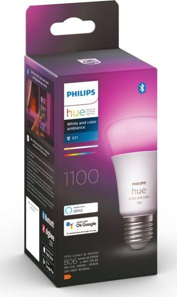 Poç i mençur Philips Hue, LED, E27, A60, 9W, 1100 lm