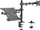 Mbajtëse monitori dhe laptopi HiSmart, 17-32\", me rrotullim dhe ngritje-ulje lartësie, ngjyrë e zezë