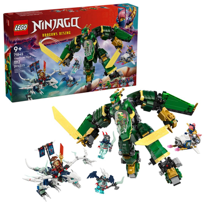 Set lodrash LEGO NINJAGO Lloyd's Jet Mech, 5 minifigura, shumëngjyrësh