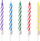 Qirinj për tortë Bright Rainbow, spiral, 10 copë, 6.3 cm, shumëngjyrësh