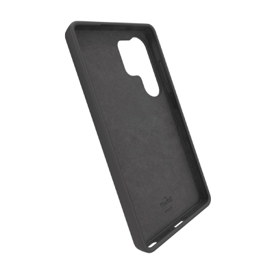 Maskë silikoni Puro për Samsung Galaxy S25 Ultra, rri fiks, shkon me karikim wireless, e zezë