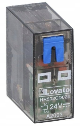 Rele Lovato HR502C, spirale 24V DC, 8A, DPDT