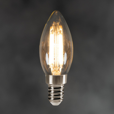 Llambë LED filament C35, 5.9W E14, 806lm 2700K, e ngrohtë