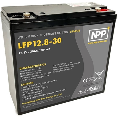 Bateri LiFePO4 Ultracell LFP12.8-30, 12.8V, 30Ah, e zezë