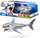 Lodër uji Zuru Robo Alive Great White Shark S1, interaktive, lëvizëse, gri