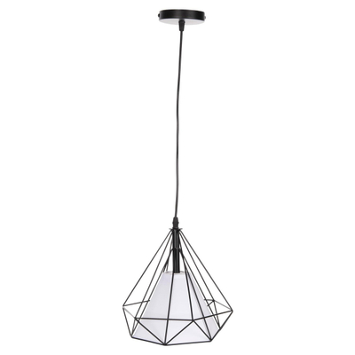 Llambë e varur tavani 25x25x125cm (HM4065), zezë/ bardhë