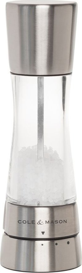 Mulli krype Cole &amp; Mason Gourmet Precision 190mm, çelik inoks, akrilik i tejdukshëm, ngjyrë argjendi
