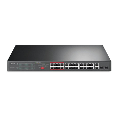 Switch PoE TP-Link TL-SL1226P, 24 porta 10/100 Mbps, 2 porta Gigabit, i zi