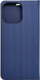 Këllëf telefoni Luna Book Carbon për iPhone 15 Pro Max, tip libër, me stand, blu