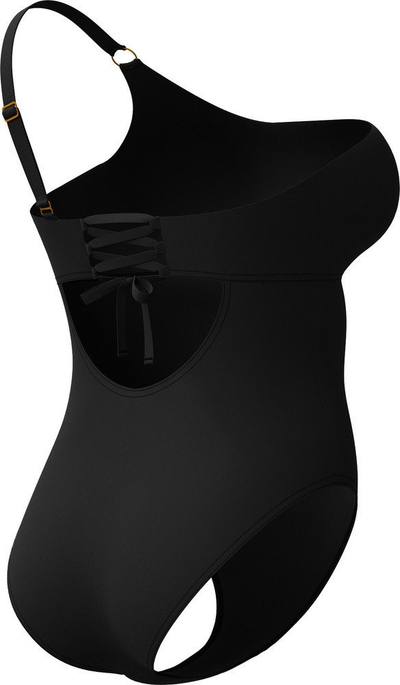 Kостим за капење Speedo Shaping Asymmetric, едно рамо, формувачки, црн