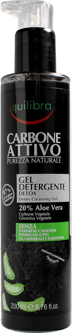 Equilibra Active Charcoal Cleansing Face Wash Gel, 200 ml