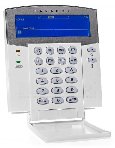 Tastierë alarmi Paradox K35 Icon LED, 32 zona, 2 ndarje, me kabllo, e bardhë