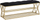 Stol këpucësh Velvet Classic, 120x40x45 cm, metal i artë, ulëse e zezë