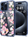 Kapak mbrojtës Spigen Ultra Hybrid Blossom për iPhone 15 Pro, TPU edhe polikarbonat, transparent me lule