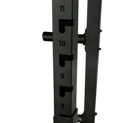 Half rack force VirtuFit HR100, stacion për squat dhe bench, me shufër për pull up, i zi