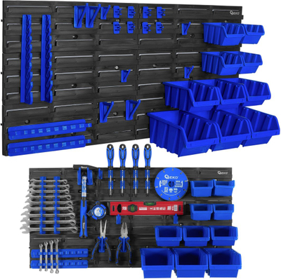 Panal organizues veglash Geko, set 6 panele 390×780mm, me aksesorë, zi blu