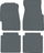 Tapeta gome DOMA STOPS Honda Civic VI 1995-2001, set 4 copë, e zezë