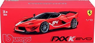 Maket veture Bburago Ferrari FXX K EVO, shkalla 1:18, metal die cast, i kuq