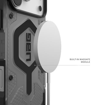 Mbulesë telefoni UAG Pathfinder Clear për iPhone 17 Pro Max, MagSafe, rezistencë ushtarake, gri e zezë