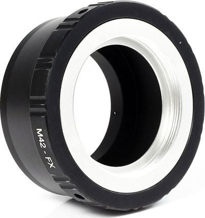 Adapter objekivi Pixco për FUJIFILM X në M42, metal, i zi
