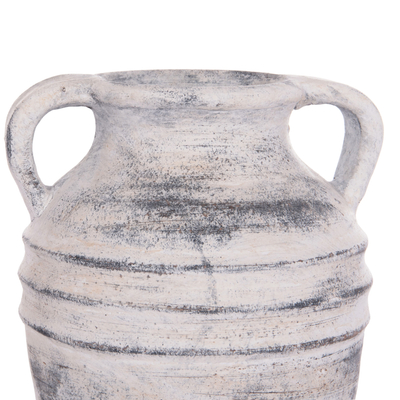 Vazo dekorative HomeMarkt VERMO HM4398, terrakote, 21x22cm, gri e çelët