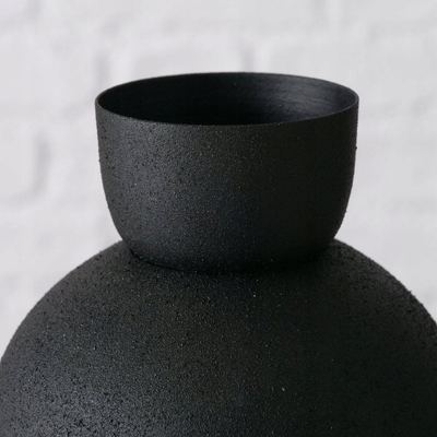 Vazo metalike MAYNAR, 17 cm, dizajn modern, e zezë