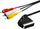 Kabllo Savio SCART - 3x RCA (Cinch), 2 m, e zezë (SAVIO CL-133)