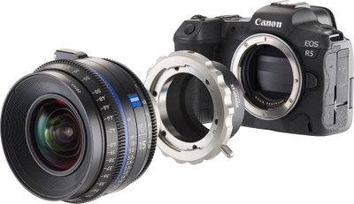 Adapter lente Novoflex PL në Canon EOS R, metalik, argjendtë