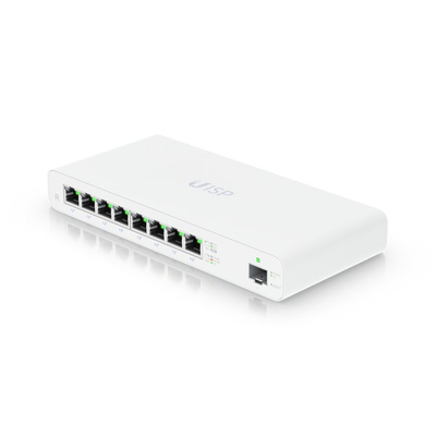Ruter Ubiquiti UISP Router, 8 porta Gigabit PoE, portë SFP, i bardhë