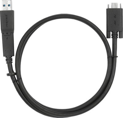 Kabllo Targus ACC1133GLX, USB C në USB C me vidë, USB A tether, 1m, e zezë
