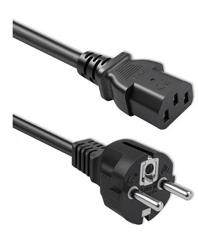 Kabllo rryme Qoltec SCHUKO CEE 7/7 në IEC C13, 3x0.75mm², 1.5m, e zezë