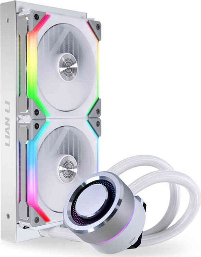 Ftohës uji për CPU Lian Li Galahad 240 SL V2, radiator 240mm, ARGB, i bardhë
