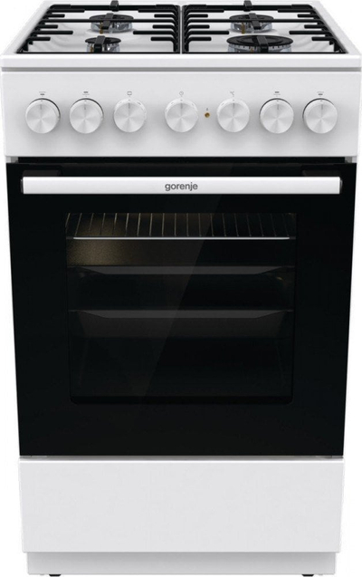 Shporet Gorenje GK5B41WH, 4 djegës, furre elektrike, i bardhë