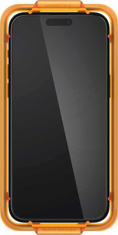 Mbrojtës ekrani Spigen Glass tR AlignMaster, 2 copë, për iPhone 15 Pro Max, i zi