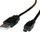 Kabllo USB Roline 11.02.8708, USB 2.0 A në Mini B, 0.8m, e zezë