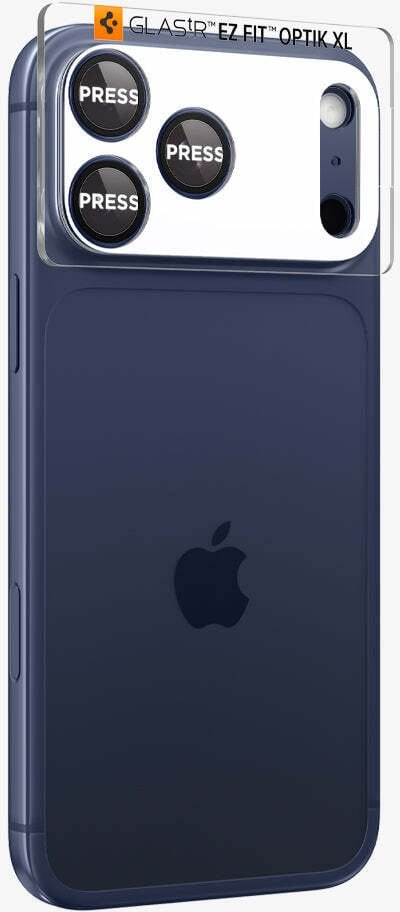 Заштита за камера Spigen Optik Pro XL EZ Fit, за iPhone, сет 2 парчиња, проѕирна