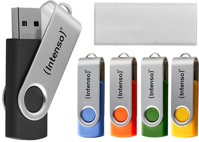 USB Intenso Office Line, 256GB, USB 3.2, set 5 copë shumëngjyrëshe